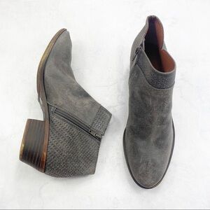 [Lucky Brand] Grey Brintly Perforated Ankle Bootie